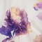 1 Yard Lilac Purple and Golden Yellow on White Wild Roses Medium Weight Linen Woven Print